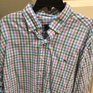 Vineyard vines plaid button down